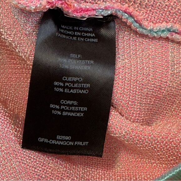 2B by bebe Multicolored Knit Sleeveless Bodycon Dress LARGE - Picture 14 of 14